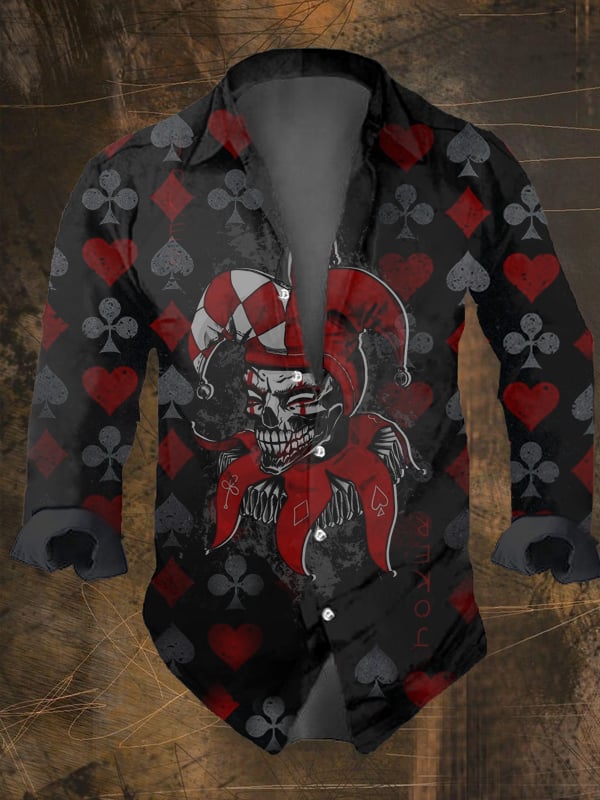 Halloween Men's Dark Skull Pri - Vintage Hawaiian Floral Shirt recension och pris